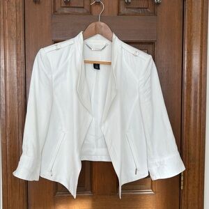 White House Black Market Elegant White Jacket